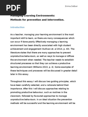 Principles of classroom management essay classroom management conclusion